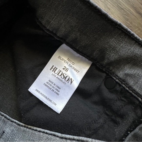 Hudson Nico Mid Rise Super Skinny Trooper Grey - Size 26 - Picture 8 of 10